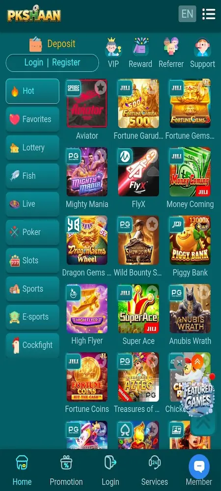 PKSHAAN Game interface
